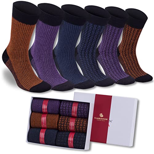 BAMBOOVEN Men’s and Women's Premium Bamboo, Odor Free and Breathable Socks-Gift Box