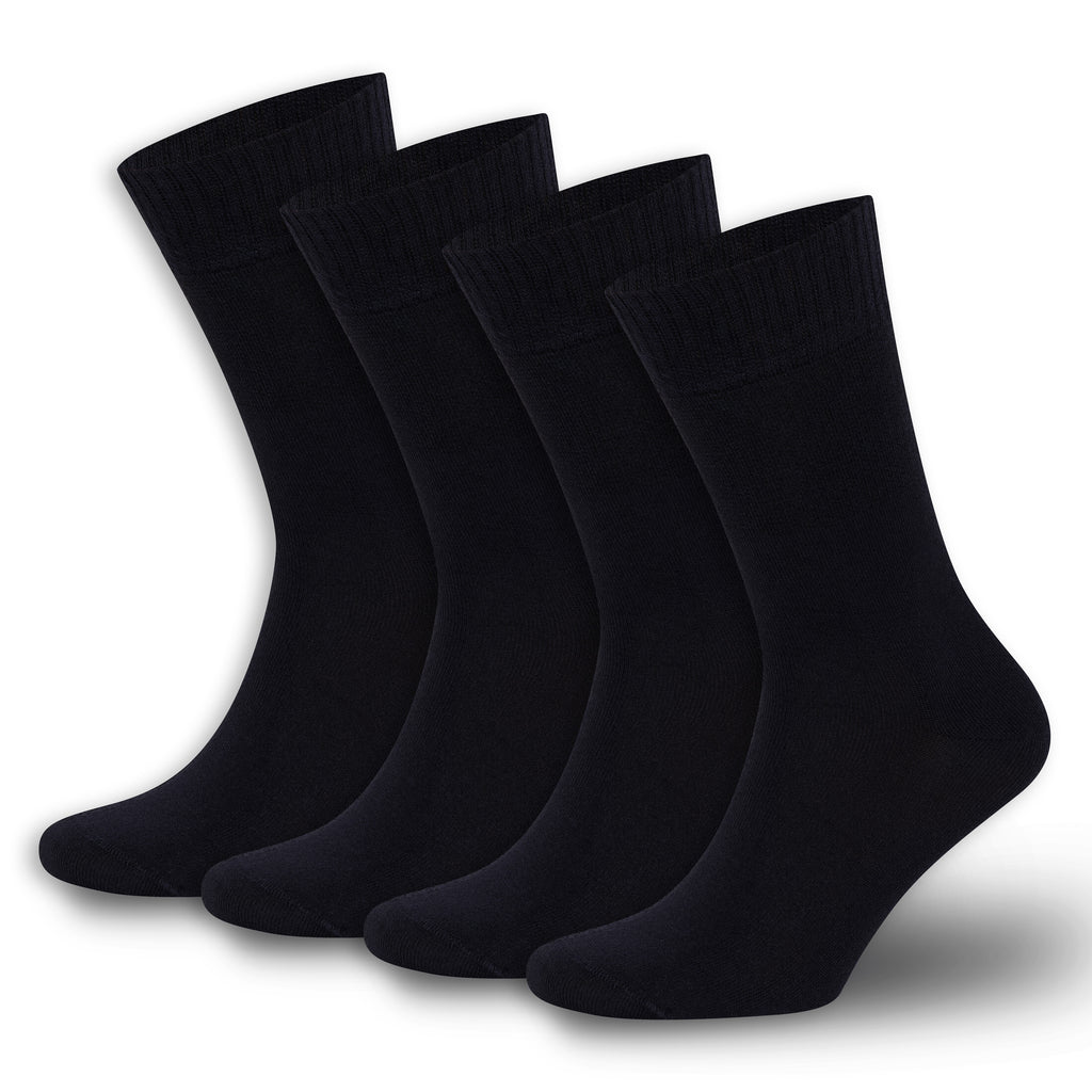 BAMBOOVEN Mens & Womens Rayon Made From Bamboo Diabetic 4 Pairs Crew Socks - Bambooven