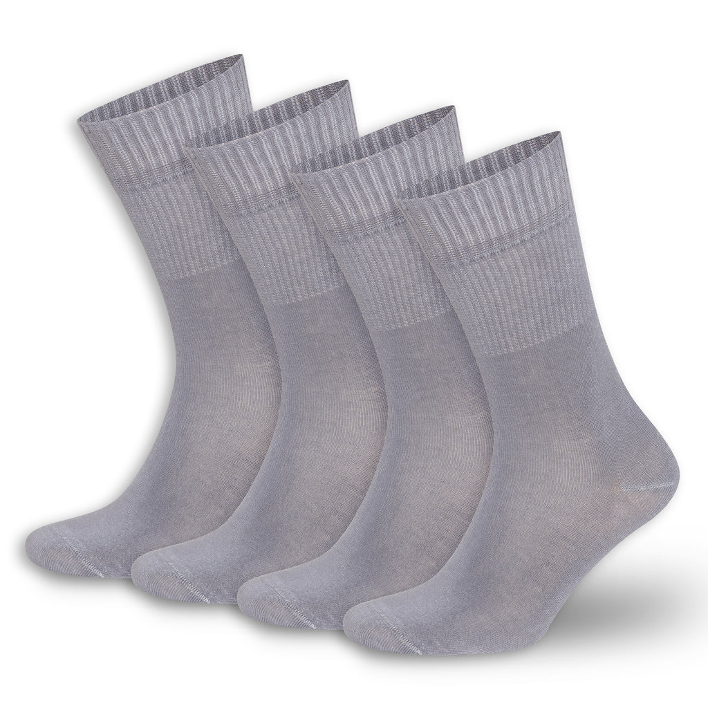 BAMBOOVEN Mens & Womens Rayon Made From Bamboo Diabetic 4 Pairs Crew Socks - Bambooven