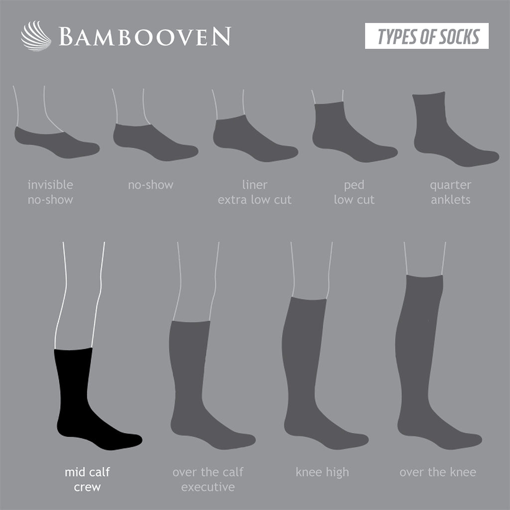 Bambooven Men’s Lightweight Dress and Trouser Socks – Premium Bamboo, Super Soft, Odor Free and Breathable, Calf Socks, Crew Socks (8 Pack)-636 BAMBOOVEN