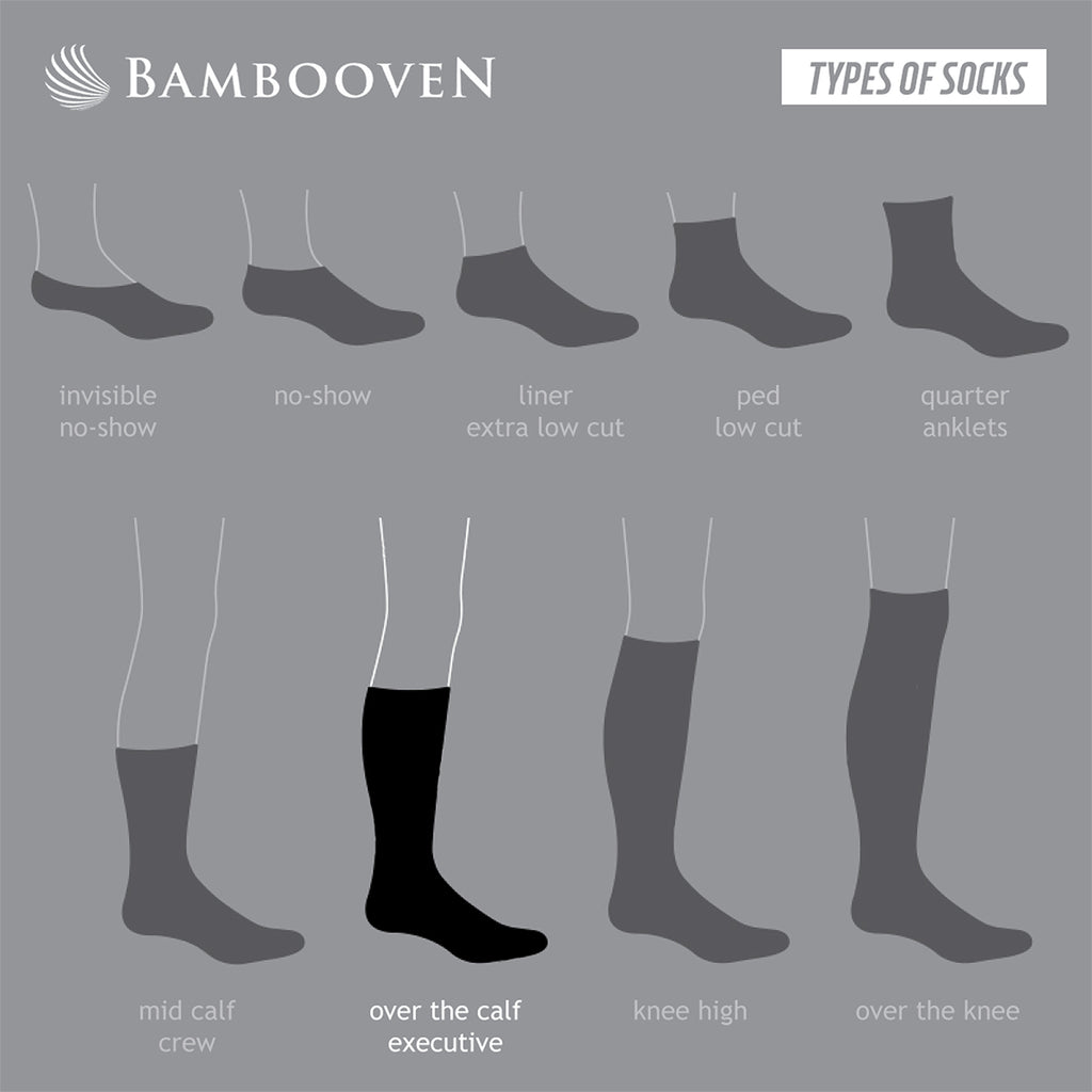 BAMBOOVEN Men’s Dress and Trouser Socks – Premium Bamboo, Odor Free and Breathable, Crew Socks (6 pair + Gift box) - Bambooven