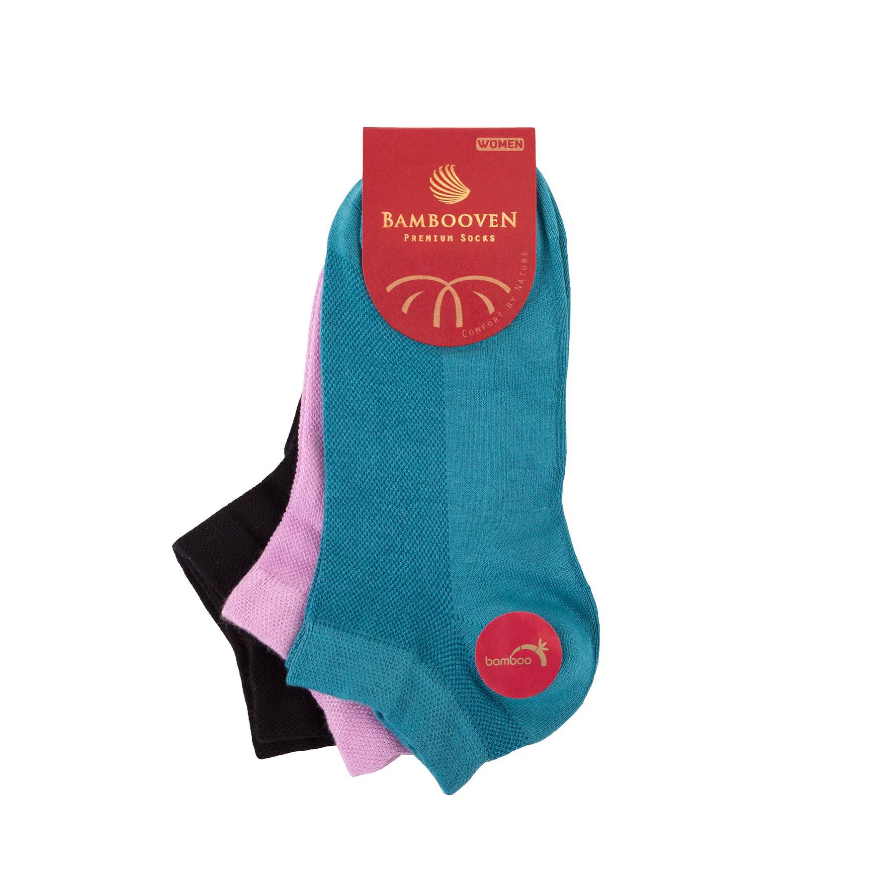 Bambooven Women’s Casual Ankle Socks – Soft & Breathable (3 Pack)