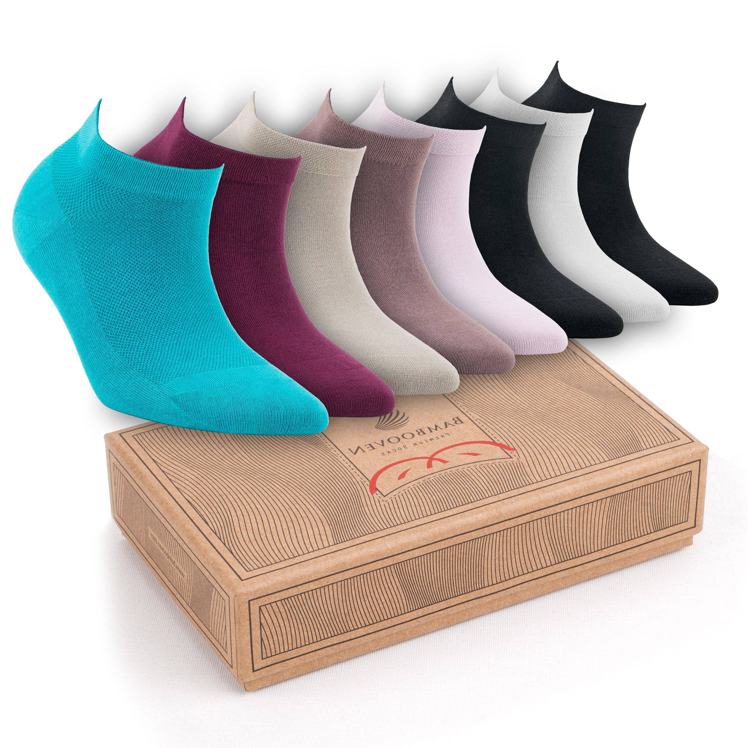 Bambooven Women’s Casual Ankle Socks – Soft & Breathable (8 Pack) 550