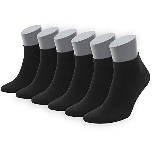 Bambooven Men & Women Casual Ankle Socks – Soft & Breathable (6 or 12 Pack)