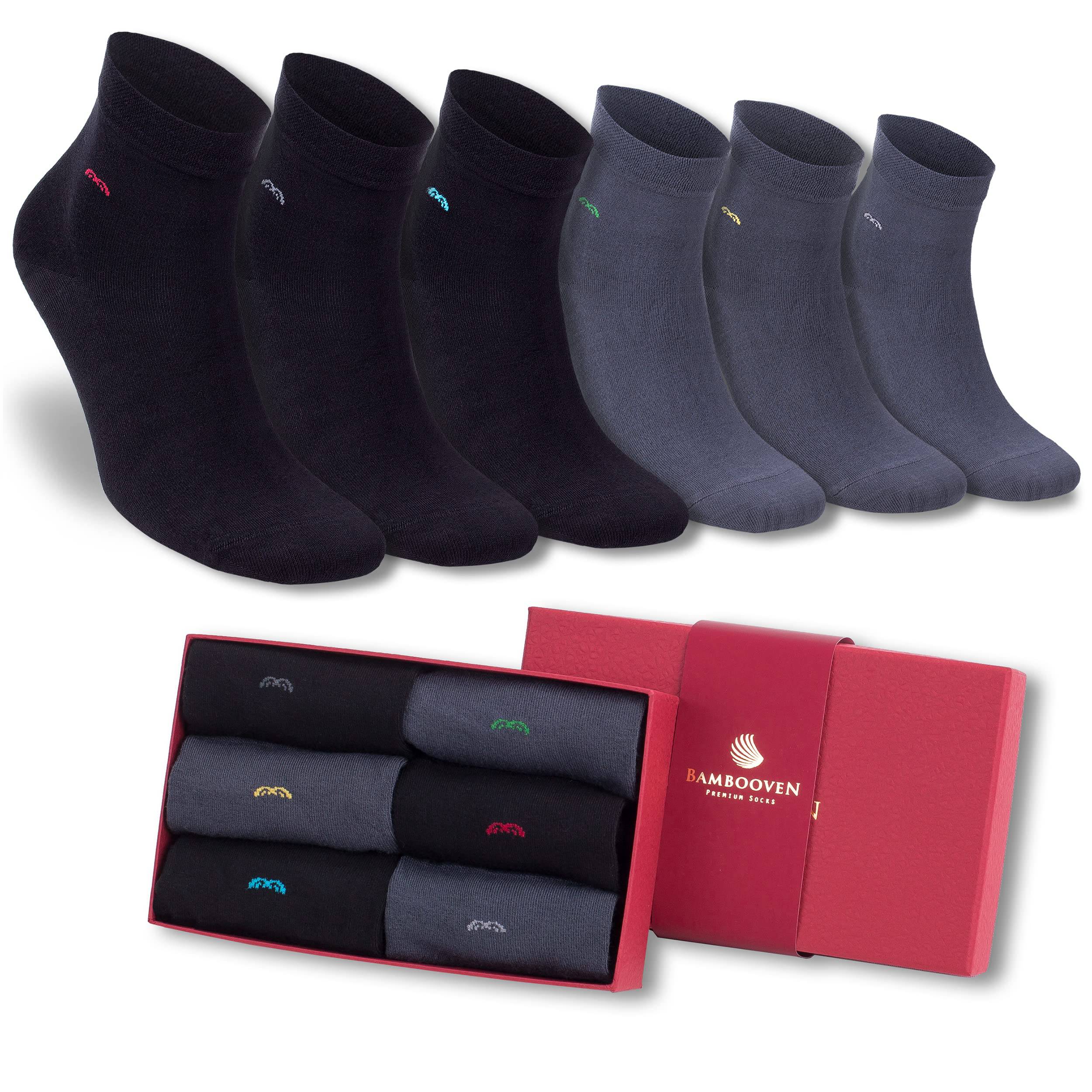 Bambooven Men & Women Casual Ankle Socks – Soft & Breathable (6 or 12 Pack)