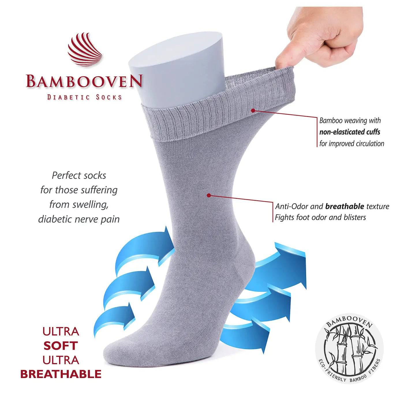 Bambooven Men’s Diabetic Dress & Trouser Socks – Multi Pack - Bambooven