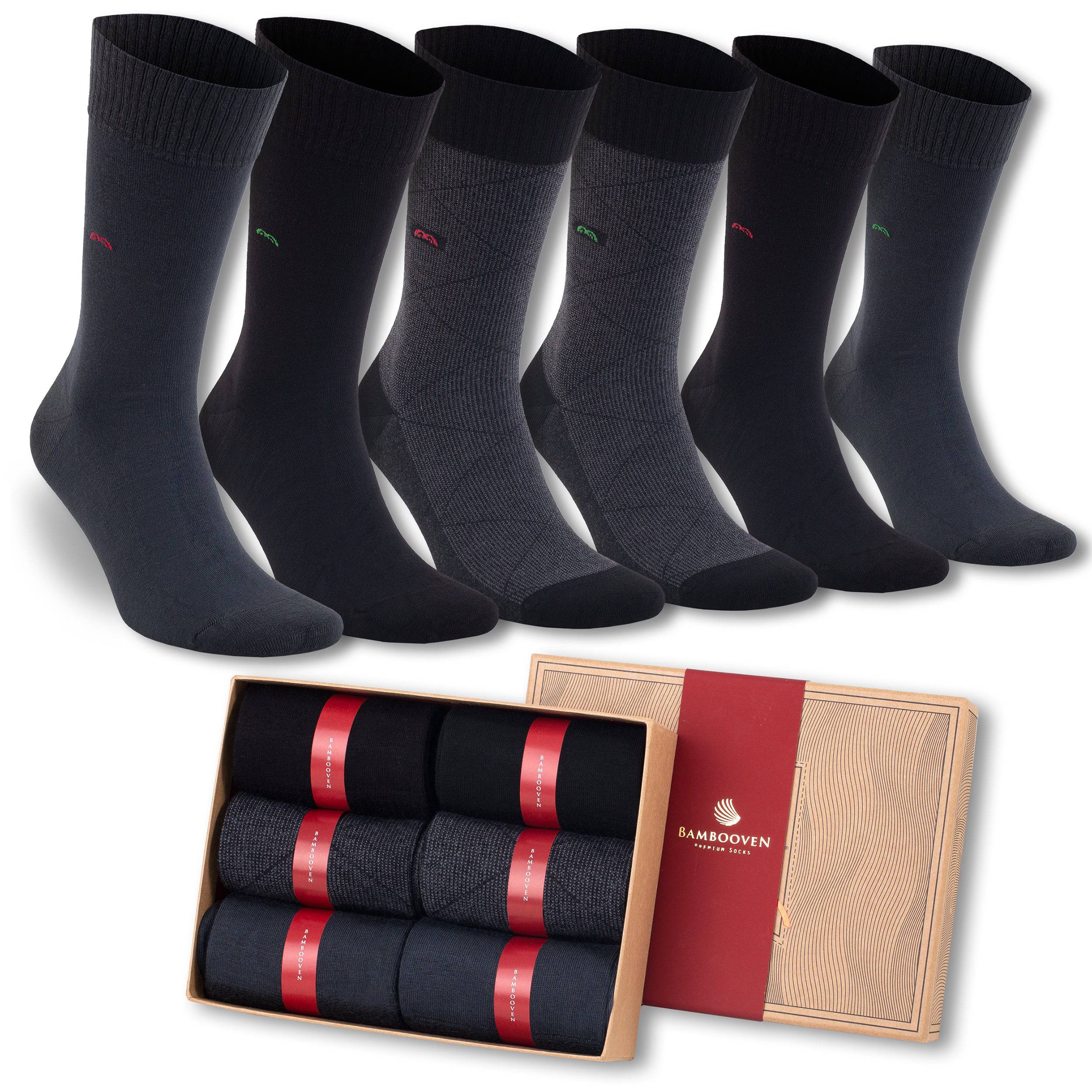 Bambooven Men’s Diabetic Dress & Trouser Socks – (6 Pack) 637 - Bambooven