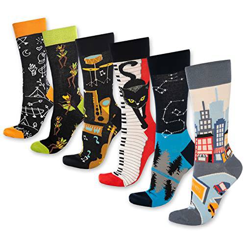 Bambooven Men & Women Fun Dress Socks –  (6 Pairs) - Bambooven