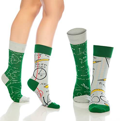 Calcetines de vestir divertidos para hombre y mujer de BAMBOOVEN, calcetines de algodón divertidos y coloridos (café, 6 pares variados)