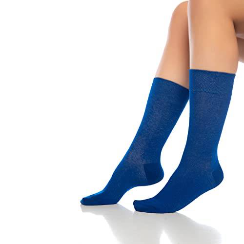 Bambooven Men’s & Women’s Fun Dress Socks – (6 Pairs, Dark Colors) - Bambooven