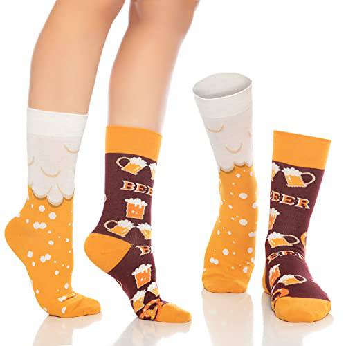 Bambooven Unisex Fun Dress Socks – Colorful Cotton Novelty (6 Pairs) - Bambooven