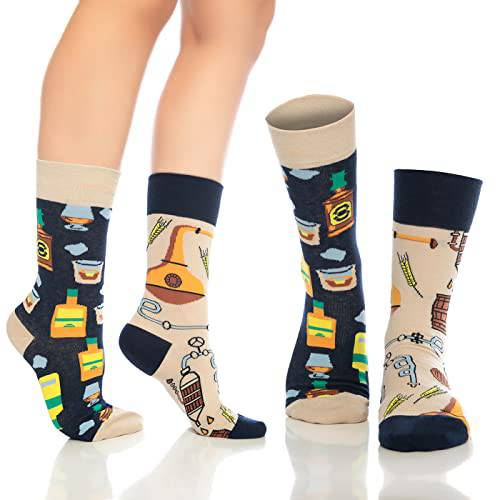 Bambooven Unisex Fun Dress Socks – Colorful Cotton Novelty (6 Pairs) - Bambooven