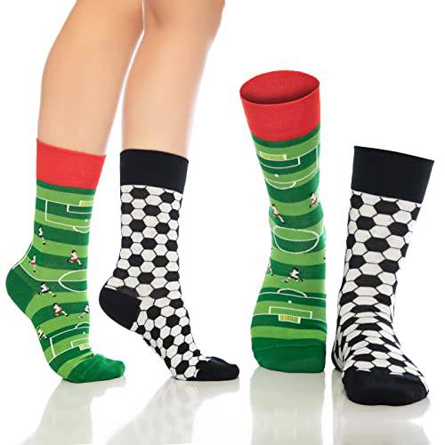 Bambooven Unisex Fun Dress Socks – Colorful Cotton Novelty (6 Pairs) - Bambooven