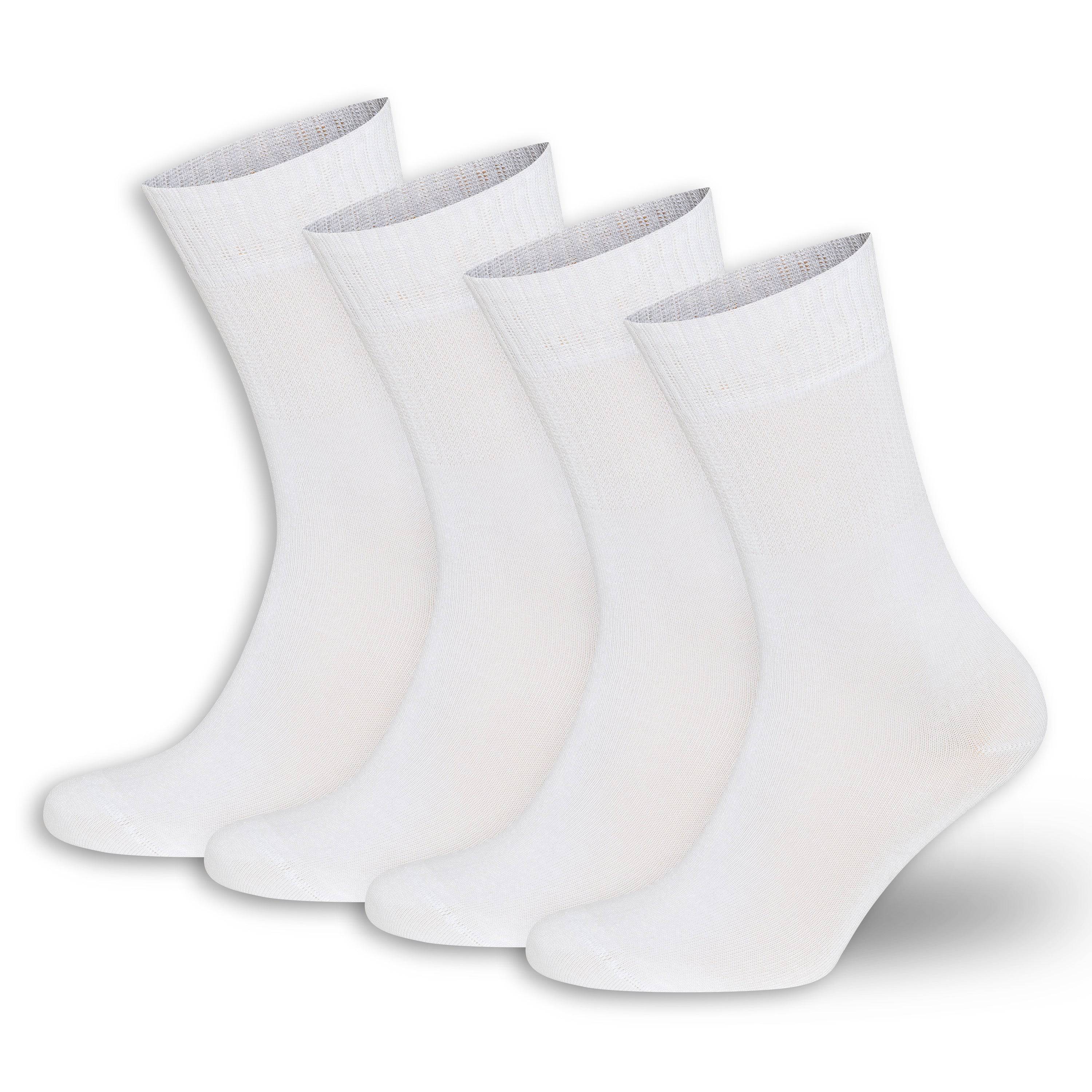 BAMBOOVEN Bamboo Diabetic Crew Socks (4 Pairs)