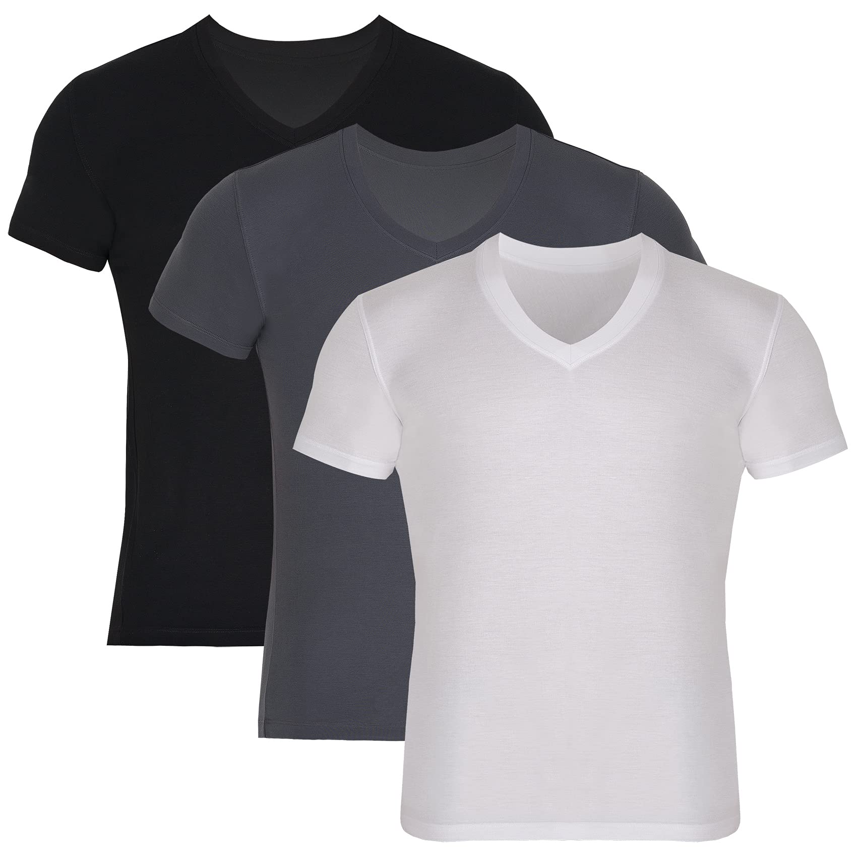 Bamboo V-Neck Undershirt (3 Pack) - Bambooven