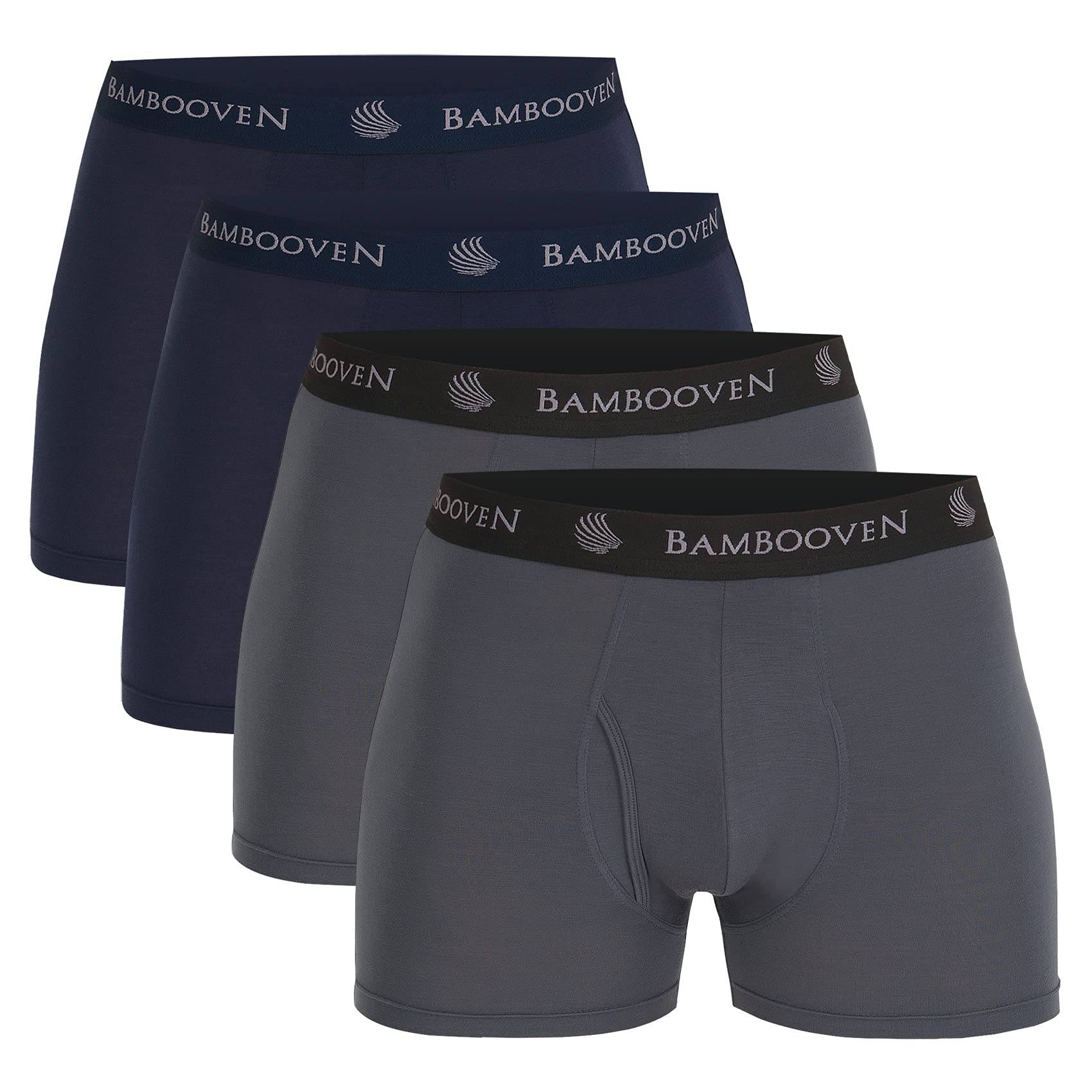 Bambooven Breathable Boxer Briefs with Fly – Sweat-Wicking (4 Pack) - Bambooven