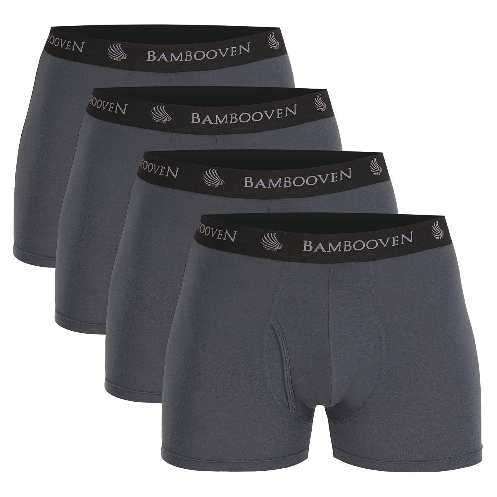 Bambooven Breathable Boxer Briefs with Fly – Sweat-Wicking (4 Pack) - Bambooven