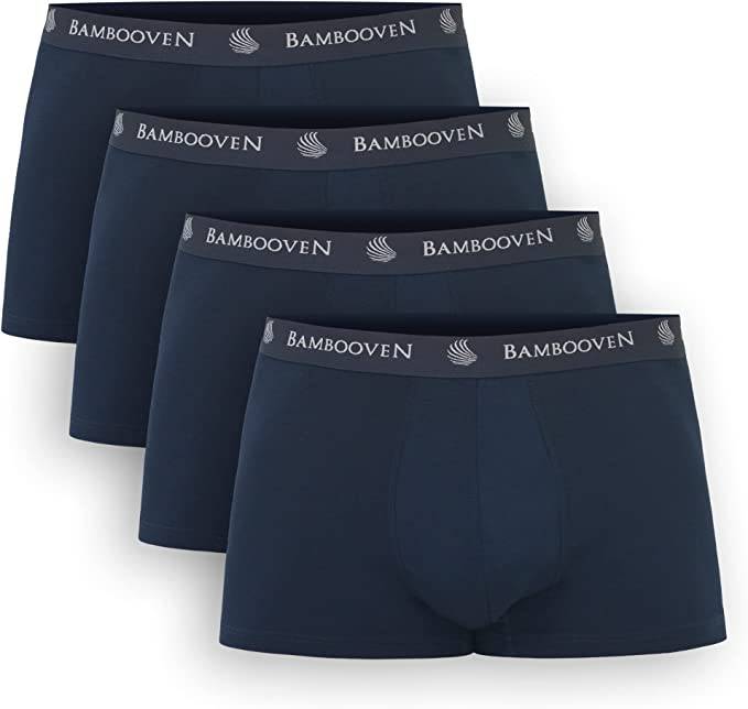 Bambooven Men’s Breathable Trunks with Pouch – Sweat-Wicking (4 Pack) - Bambooven