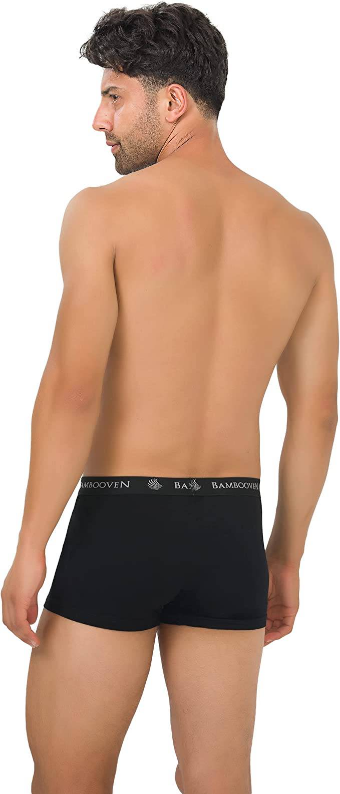 Bambooven Men’s Breathable Trunks with Pouch – Sweat-Wicking (4 Pack)