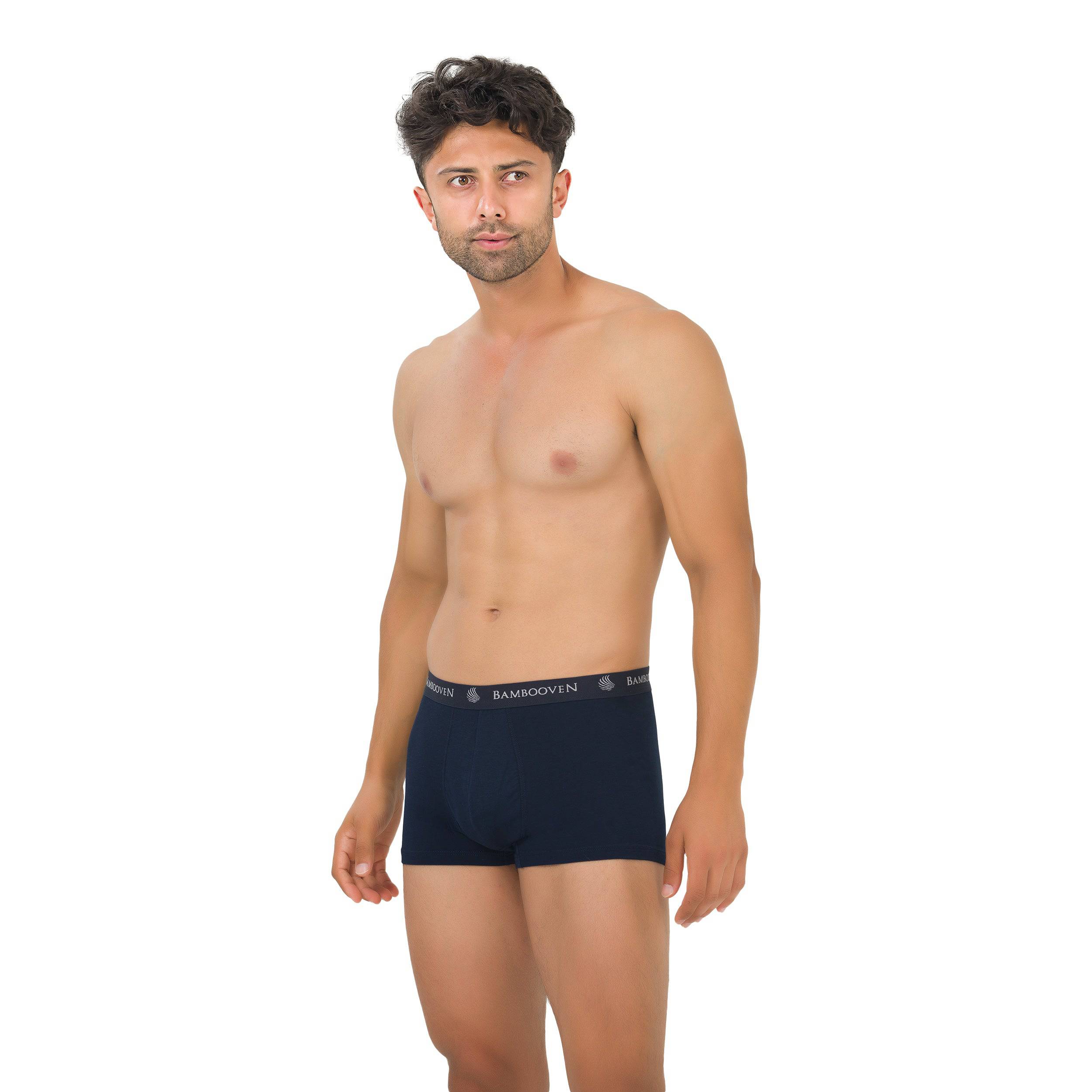 Bambooven Men’s Breathable Trunks with Pouch – Sweat-Wicking (4 Pack)