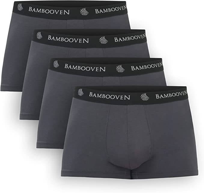 Bambooven Men’s Breathable Trunks with Pouch – Sweat-Wicking (4 Pack) - Bambooven