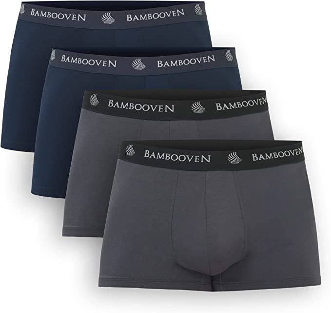 Bambooven Men’s Breathable Trunks with Pouch – Sweat-Wicking (4 Pack) - Bambooven